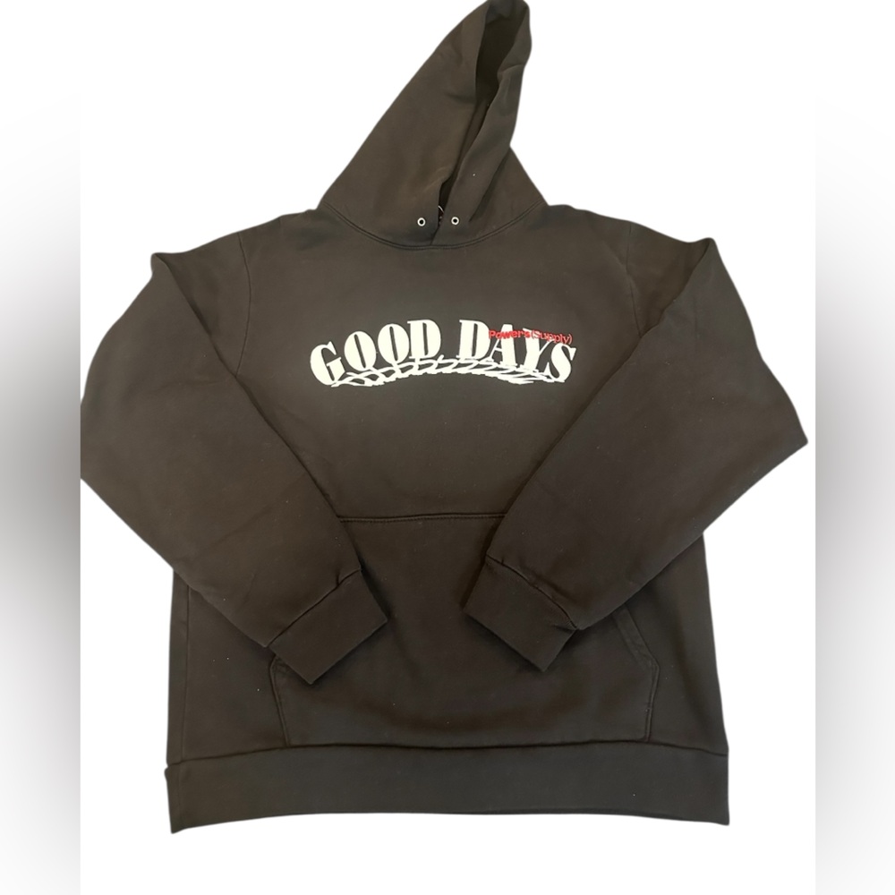 Power Supply Black Hoodie with 'Good Days' Graphic